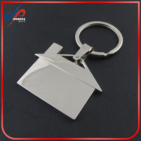 cheap metal house shaped keychains|custom house shaped keychains.